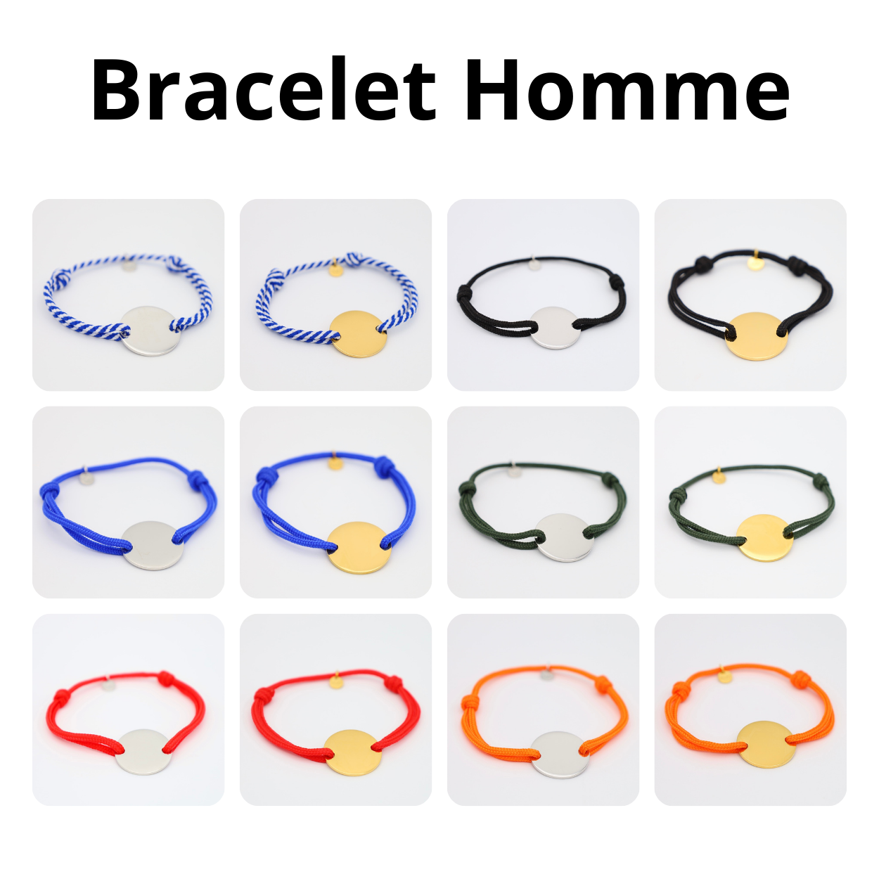 DUO BRACELET CORDON GRAVURE + BOÎTE - SAINT VALENTIN