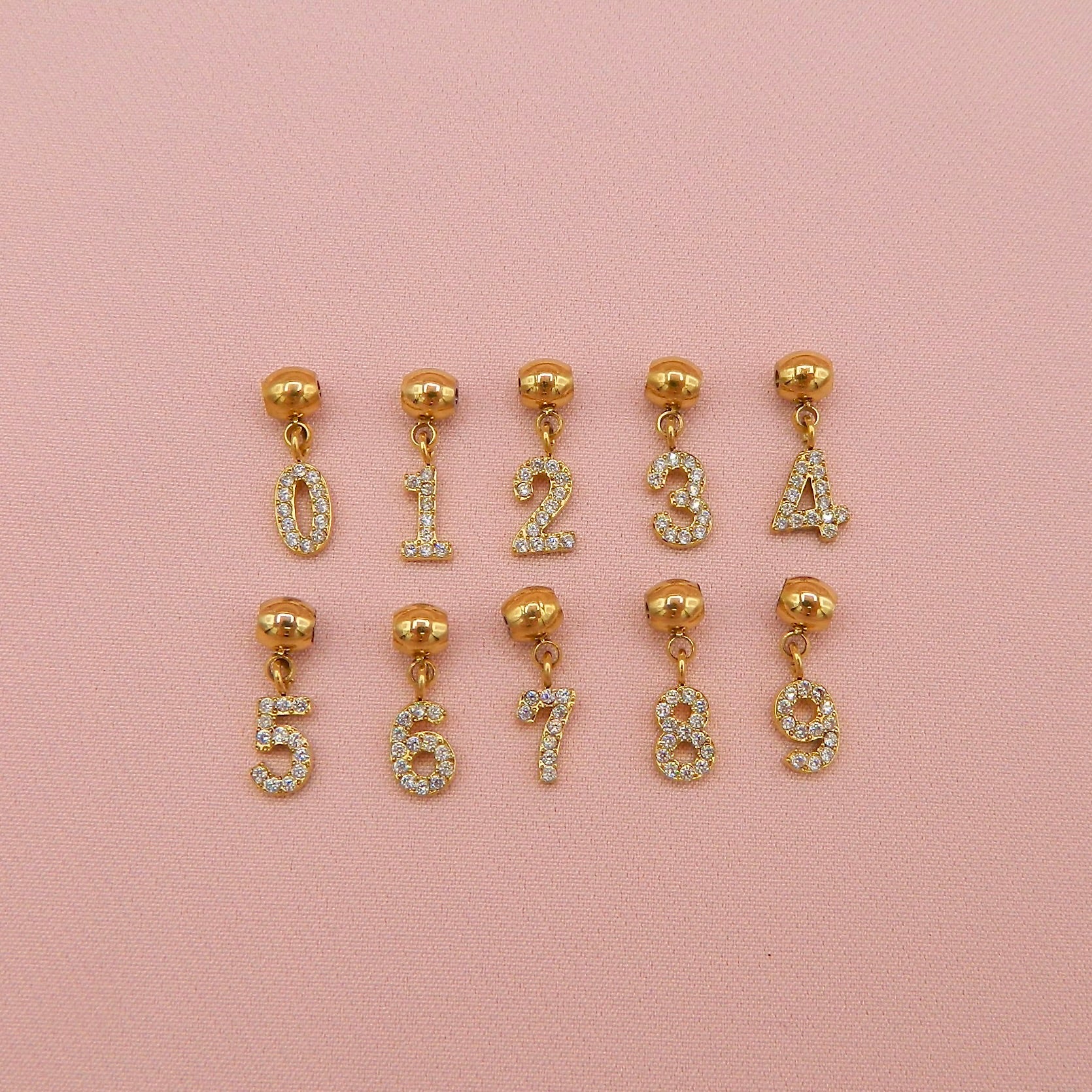 CHARMS CHIFFRES STRASS - BOULES