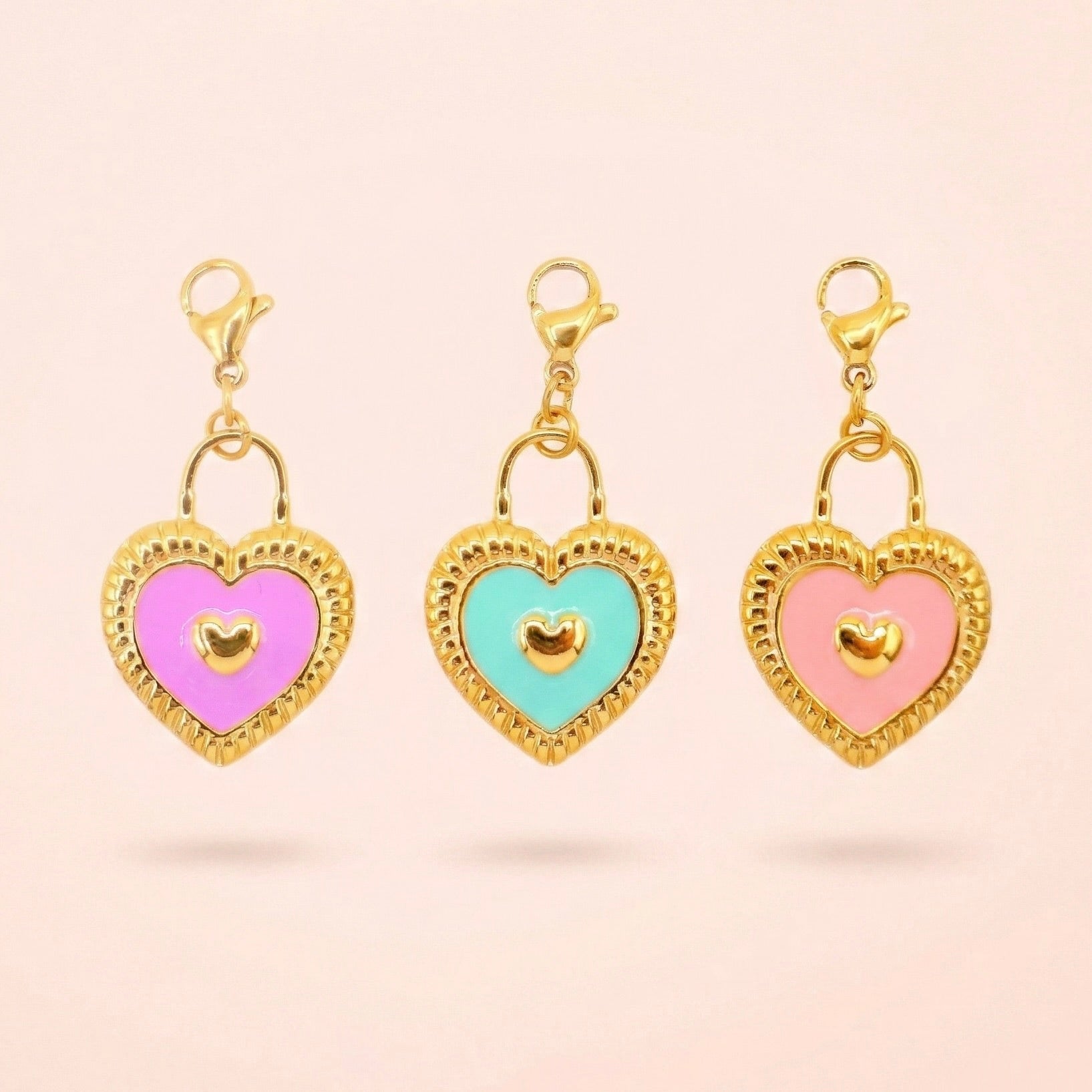 CHARMS COEUR CADENA COLORÉ