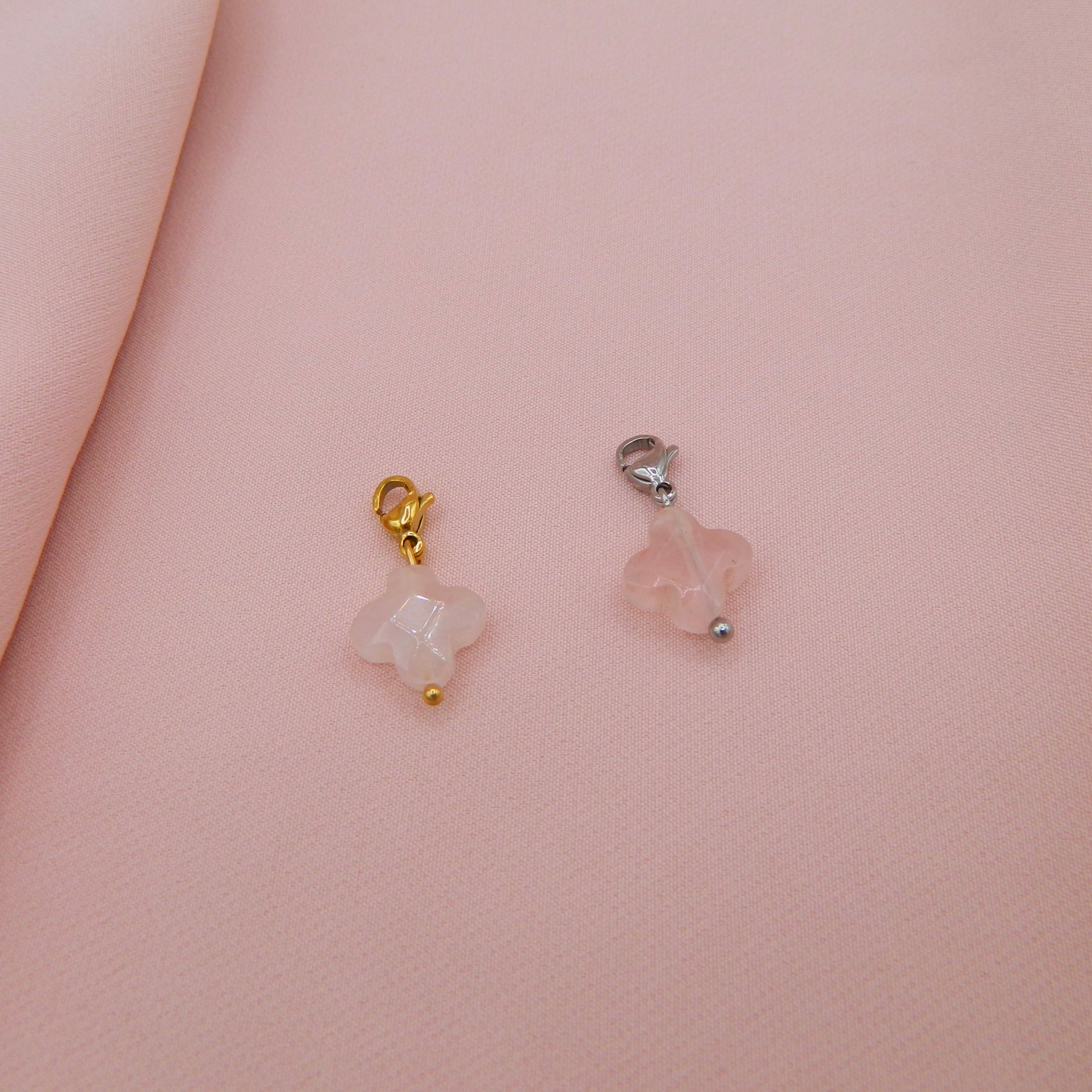 CHARMS TREFLE QUARTZ ROSE