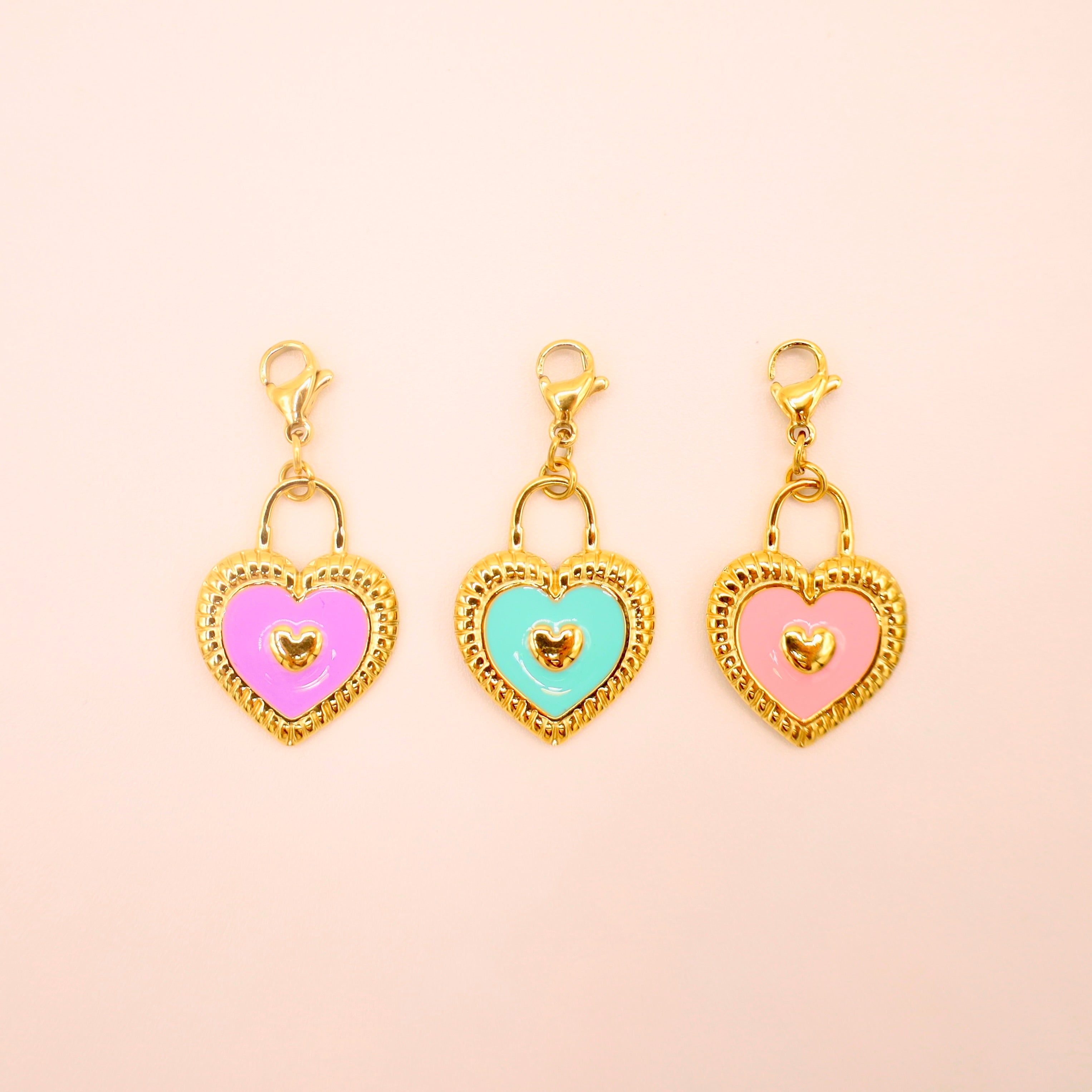 CHARMS COEUR CADENA COLORÉ