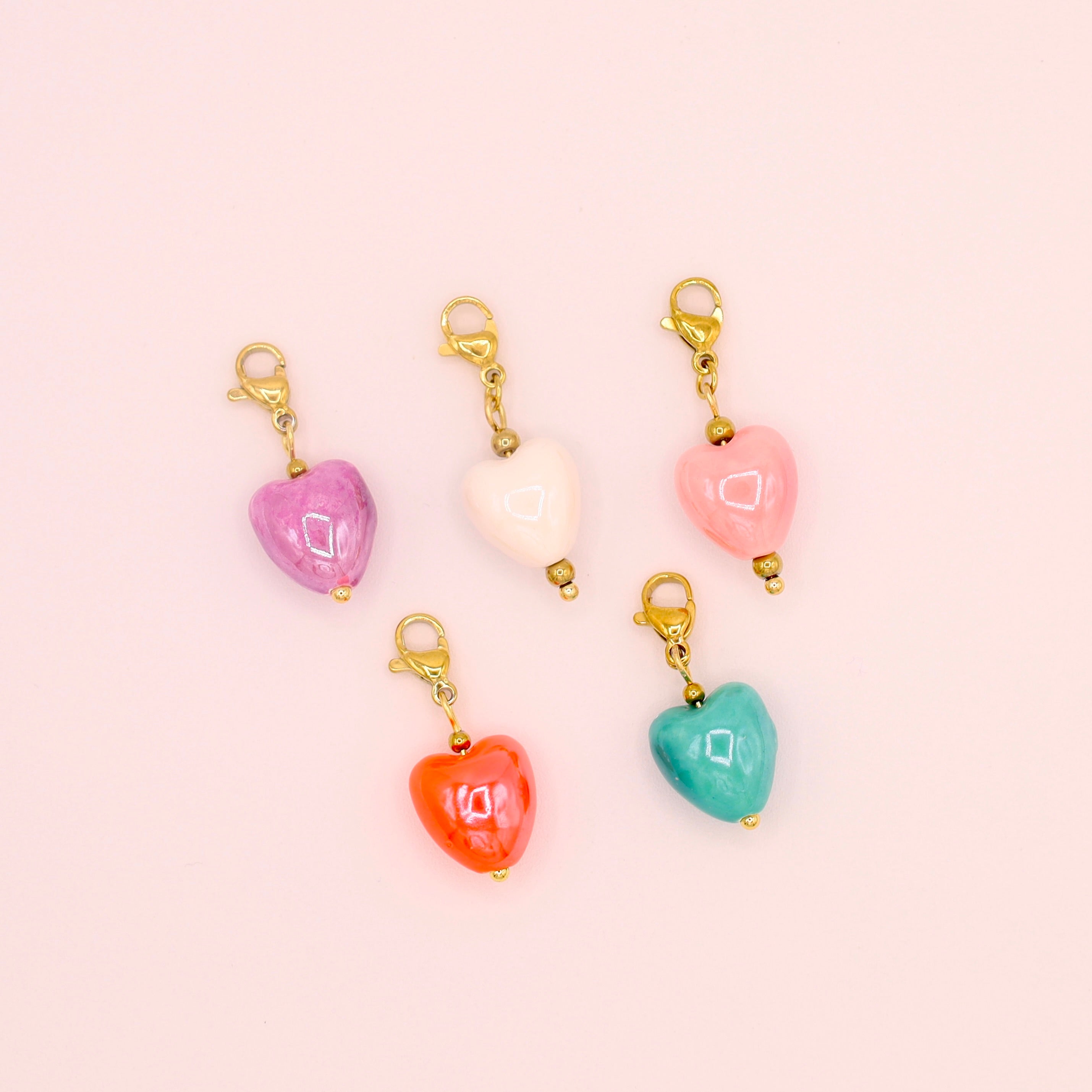 CHARMS - COEUR BOMBÉ COLORÉ
